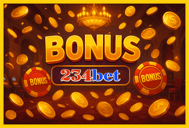 Imagem promovendo bônus 234BET com recompensas imperdíveis.