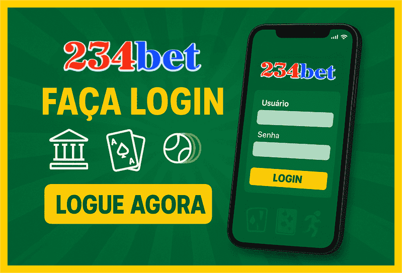 Imagem destacando login seguro na 234BET para novos usuários